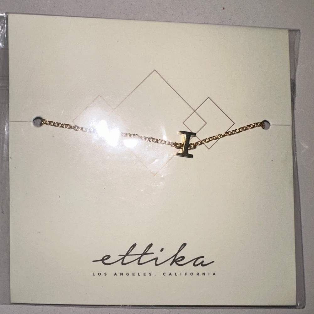 Ettika initial “I” bracelet